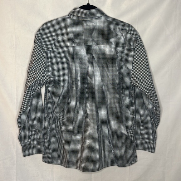TALBOT VINTAGE BLUE GINGHAM BUTTON DOWN (M) - Picture 6 of 6